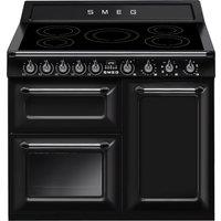 Smeg Victoria TR103IBL2 100cm Electric Range Cooker with Induction Hob - Black - A/B Rated, Black