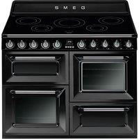 Smeg Victoria TR4110IBL2 110cm Electric Range Cooker with Induction Hob - Black - A/A Rated, Black
