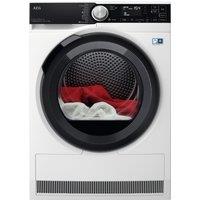 AEG TR959M6BC Wifi Connected 9Kg Heat Pump Tumble Dryer - White - A+++ Rated, White