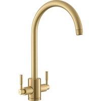 Rangemaster Aquatrend Dual Lever Built In Kitchen Tap - Brushed Brass, Brass
