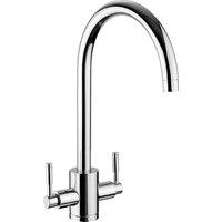 Rangemaster Aquatrend Dual Lever Built In Kitchen Tap - Chrome, Chrome