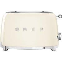 Smeg 50's Retro TSF01CRUK 2 Slice Toaster - Cream, Cream