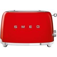Smeg 50's Retro TSF01RDUK 2 Slice Toaster - Red, Red