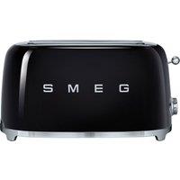 Smeg 50's Retro TSF02BLUK 4 Slice Toaster - Black, Black