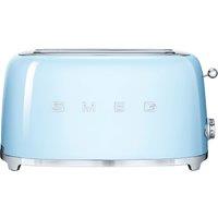 Smeg 50's Retro TSF02PBUK 4 Slice Toaster - Pastel Blue, Blue