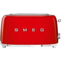 Smeg 50's Retro TSF02RDUK 4 Slice Toaster - Red, Red