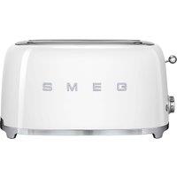 Smeg 50's Retro TSF02WHUK 4 Slice Toaster - White, White