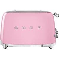 Smeg 50's Retro TSF03PKUK 4 Slice Toaster - Pink, Pink