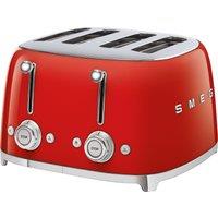 Smeg 50's Retro TSF03RDUK 4 Slice Toaster - Red, Red