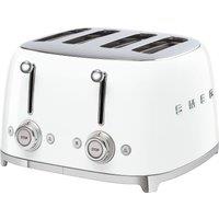 Smeg 50's Retro TSF03WHUK 4 Slice Toaster - White, White