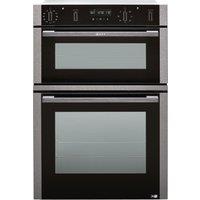 NEFF N50 U2ACM7HG0B Built In WiFi Connected Electric Double Oven with Pyrolytic Cleaning - Graphite - A/B Rated, Silver