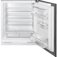 Smeg UKU8L080DE Integrated Under Counter 82cm High Fridge - Fixed Door Fixing Kit - White - E Rated, White