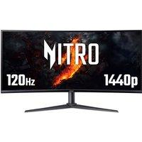 Acer NITRO XZ0 Nitro 34" WQHD 120Hz Gaming Monitor with FreeSync Premium - Black, Black