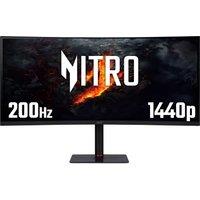 Acer Nitro XV5 34" UltraWide Quad HD 200Hz Gaming Monitor with FreeSync Premium - Black, Black