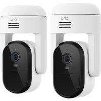 Arlo Essential 3 2K Pan-Tilt-Zoom 2 Camera Kit Smart Home Security Camera - White, White