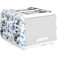 Laura Ashley VQSBT583LACR 4 Slice Toaster - China Rose, Pink