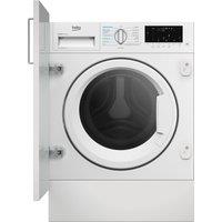 Beko RecycledTub WDIK854411F Wifi Connected Integrated 8Kg/5Kg Washer Dryer with 1400 rpm - White - D Rated [Wash&Dry], A Rated [Wash Only], White