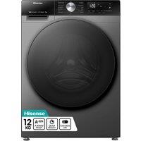 Hisense 3S Series WF3S1243BT3 12kg WiFi Connected Washing Machine with 1400 rpm - Titanium - A Rated, Titanium