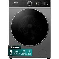 Hisense 5i KitchenFit Series WF5I9043BTFS 9kg WiFi Connected Washing Machine with 1400 rpm - Titanium - A Rated, Titanium