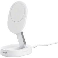 Belkin BoostCharge Pro Qi2 15w Convertible Magnetic Wireless Charging Stand + Cable (Wall Charger Not Included) - White, White