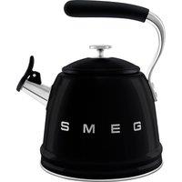 Smeg 50's Style WKF01BL Whistling Hob Kettle - Black, Black