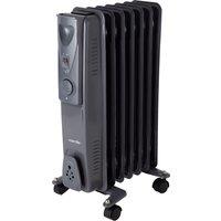 Warmlite WL43003YDT Oil Filled Radiator 1500W - Dark Titanium, Titanium