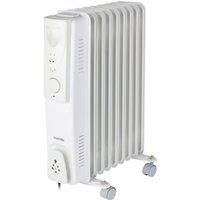 Warmlite WL43004YW Oil Filled Radiator 2000W - White, White