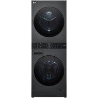 LG WashTower AI Direct Drive WT1210BBTN1 Wifi Connected 12Kg/10Kg Washer Dryer with 1400 rpm - Platinum Black - A Rated [Wash&Dry], A Rated [Wash Only], Black