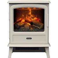 Dimplex Evandale X-070906 Log Effect Electric Stove With Remote Control - Pebble, Grey