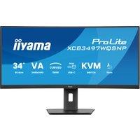 iiyama ProLite XCB3497WQSNP-B1 34" UWQHD 120Hz Curved Monitor - Black, Black
