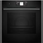 NEFF N90 Slide&Hide B64CT73G0B Built In Electric Single Oven and Pyrolytic Cleaning - Graphite - A+ Rated, Silver