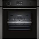 NEFF N50 Slide&Hide B6ACH7HG0B Wifi Connected Built In Electric Single Oven and Pyrolytic Cleaning - Graphite - A Rated, Silver