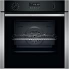 NEFF N50 Slide&Hide B6ACH7HH0B Wifi Connected Built In Electric Single Oven and Pyrolytic Cleaning - Stainless Steel - A Rated, Stainless Steel