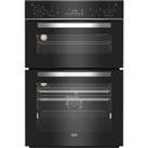 Beko RecycledNet BBDM243BOC Built In Electric Double Oven - Black / Glass - A/A Rated, Black