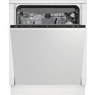 Beko BDIN36520Q Fully Integrated Standard Dishwasher - Black Control Panel with Fixed Door Fixing Kit - E Rated, Black
