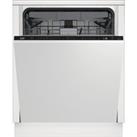 Beko BDIN38640F Fully Integrated Standard Dishwasher - Black Control Panel with Fixed Door Fixing Kit - C Rated, Black