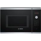 Bosch Series 4 BEL553MS0B 38cm tall, 59cm wide, Built In Compact Microwave - Stainless Steel, Stainless Steel