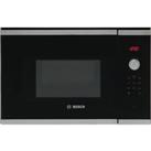 Bosch Series 4 BFL523MS0B 38cm tall, 59cm wide, Built In Compact Microwave - Stainless Steel, Stainless Steel