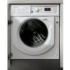 Indesit BIWDIL861485UK Integrated 8Kg/6Kg Washer Dryer with 1400 rpm - White - D Rated, White