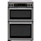 Cannon by Hotpoint CD67V9H2CX/U 60cm Electric Cooker with Ceramic Hob - Stainless Steel - A/A Rated,