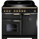 Rangemaster Classic Deluxe CDL100EICB/B 100cm Electric Range Cooker with Induction Hob - Charcoal Bl
