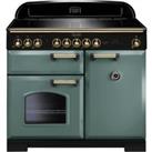 Rangemaster Classic Deluxe CDL100EIMG/B 100cm Electric Range Cooker with Induction Hob - Mineral Gre
