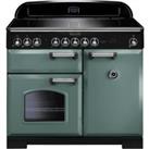 Rangemaster Classic Deluxe CDL100EIMG/C 100cm Electric Range Cooker with Induction Hob - Mineral Gre