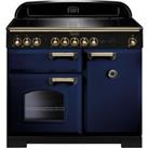 Rangemaster Classic Deluxe CDL100EIRB/B 100cm Electric Range Cooker with Induction Hob - Regal Blue 