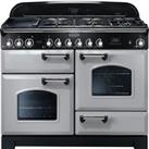 Rangemaster Classic Deluxe CDL110DFFRP/C 110cm Dual Fuel Range Cooker - Royal Pearl / Chrome - A/A R