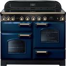 Rangemaster Classic Deluxe CDL110EIRB/B 110cm Electric Range Cooker with Induction Hob - Regal Blue 