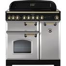 Rangemaster Classic Deluxe CDL90ECRP/B 90cm Electric Range Cooker with Ceramic Hob - Royal Pearl / B