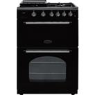 Rangemaster Classic 60 CLA60NGFBL/C Freestanding Gas Cooker with Full Width Electric Grill - Black / Chrome - A+/A Rated, Black