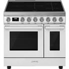 Smeg Portofino CPF92IMWH Electric Range Cooker with Induction Hob - White - A/A Rated, White