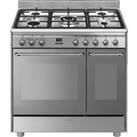 Smeg Concert CX92GM 90cm Dual Fuel Range Cooker - Stainless Steel - A Rated, Stainless Steel